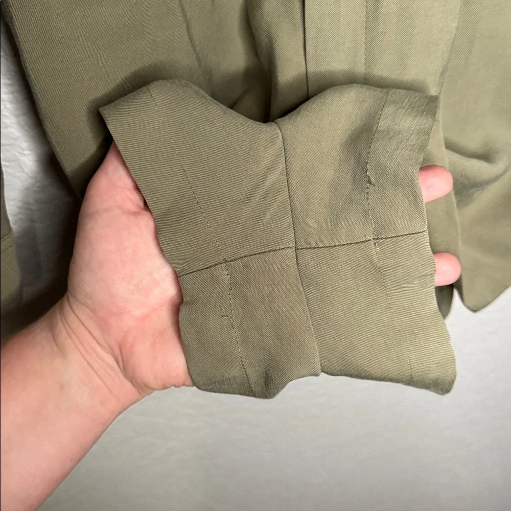 L'Academie Dylan Romper Olive Button Front Long Sleeve Pockets Sz S Streetwear - Picture 7 of 13
